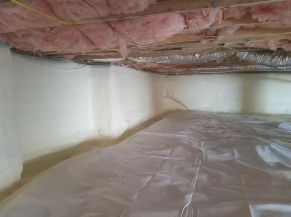 Crawl space encapsulation with closed-cell spray foam for Attic Insulation in Scarborough